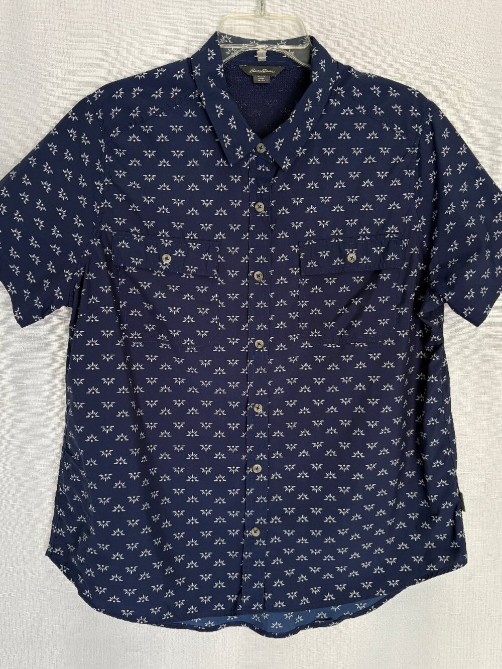 EDDIE BAUER Womens Patterned Short Sleeve Utility Shirt